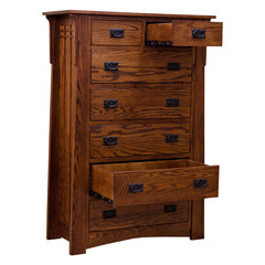 7 Drawer Bungalow Chest- Red Oak