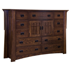 69" Amish Mission Bungalow Mule Dresser