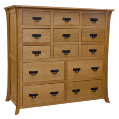 55" Amish Mission Carlyl 13-Drawer Dresser
