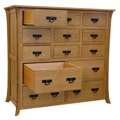 55" Amish Mission Carlyl 13-Drawer Dresser