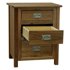 Amish Mission Walnut 3-Drawer Night Stand