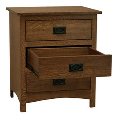 24" Amish Mission Shaker 3-Drawer Nightstand