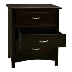 Amish 3-Drawer Shaker Nightstand