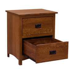 24" Amish Mission Shaker 2-Drawer Nightstand