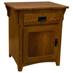 24" Amish Mission Shaker Door & Drawer Nightstand