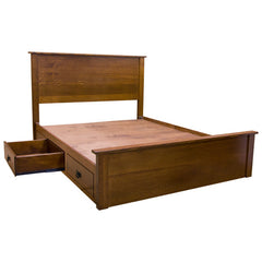 Amish Mission Shaker Panel Bed w/ Drawers