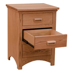 3 Drawer Night Stand- Red Oak