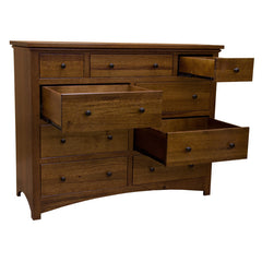 56" Amish Traditional 9-Drawer Dresser
