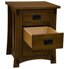 Amish Mission Dutch 3-Drawer Nighstand