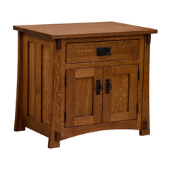 28" Amish Craftsman 1-Drawer/ 2-Door Nighstand