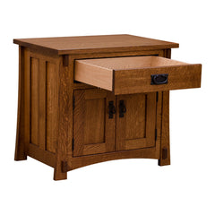 28" Amish Craftsman 1-Drawer/ 2-Door Nighstand