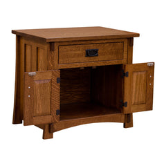 28" Amish Craftsman 1-Drawer/ 2-Door Nighstand