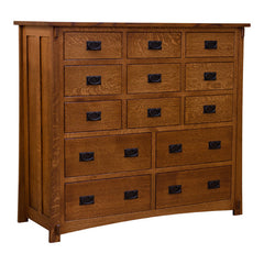13 Drawers Amish Craftsman Dresser
