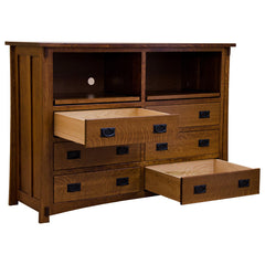 60" Amish Mission 6-Drawer Dresser / TV Stand