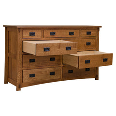 Amish Craftsman 9-Drawer Dresser