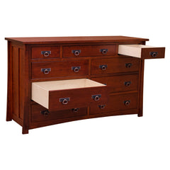 Mission 9 Drawer Dresser- Cherry