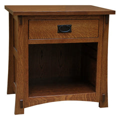 Amish Craftsman One Drawer Nightstand w/ Opening