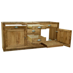 72" Amish Brown Maple Custom Sink