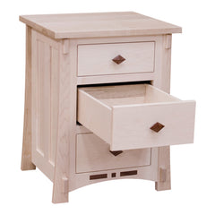 Dutch Maple 3 Drawer Night Stand