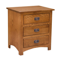 Mission 3 Drawer Night Stand
