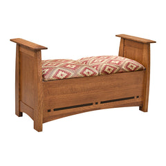 Aspen Bench w/ Red Fabric