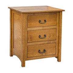 Mission 3 Drawer Nightstand