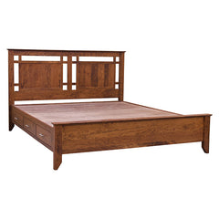 Yancy Cobler Chest Bed - Rustic Cherry