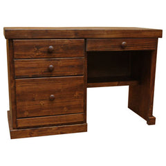 Traditional Poplar 4-Drawer Desk, Medium finish