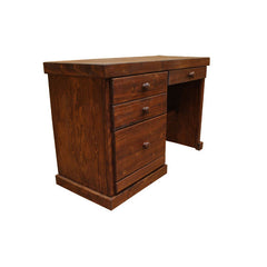 Traditional Poplar 4-Drawer Desk, Medium finish