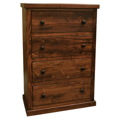 Traditional Poplar 4-Drawer Chest, Cherry finish