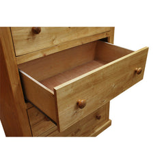 Traditional Poplar 4-Drawer Chest, Light finish