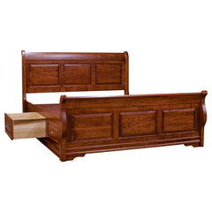 Sleigh Bed w/ Drawers