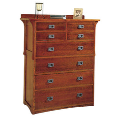 Arts & Crafts 8 Drawer Oak Chest