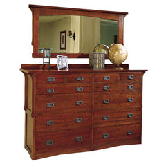 Arts & Crafts 12 Drawer Oak Mule Chest Dresser