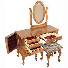 42" Queen Anne Jewelry Dressing Table