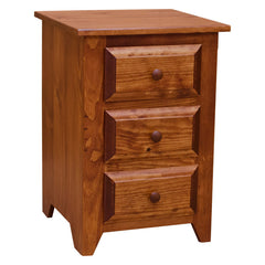 Folks Three Drawer Pine Night Stand