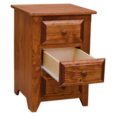 Folks Three Drawer Pine Night Stand