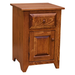 18" Folks One Drawer One Door Pine Night Stand