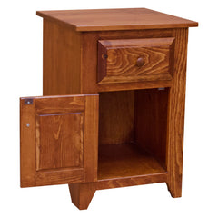 18" Folks One Drawer One Door Pine Night Stand