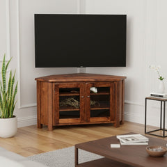 Barn Floor Corner TV Stand