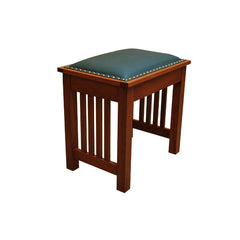 21" x 20" Amish Mission Leather Bench