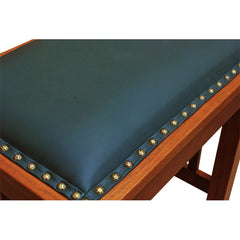 21" x 20" Amish Mission Leather Bench