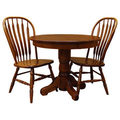36" 3-pc Traditional Round Table-Set 1