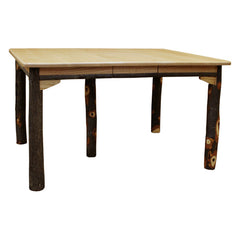 5-Leg Amish Hickory Dining Table w/ 3-Leaves