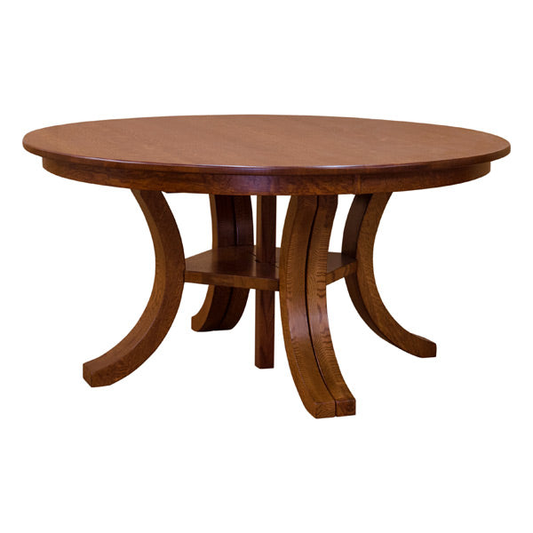 Split Round Table Carlyl Split Base Round Dining Table w/ 6-Leaves | Barn Furniture