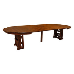 60" Round Greene & Greene Table w/ 6-Leaves