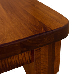 Cutshall Dining table w/ 3 Leaves- Brown Maple