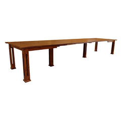 Amish Parker Oak Dining Table w/ Up to 18 Leaves