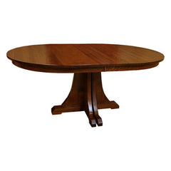 48" Amish Oval Mission Split Table w/ 2-Leaves