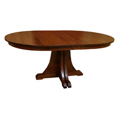 48" Amish Oval Mission Split Table w/ 2-Leaves